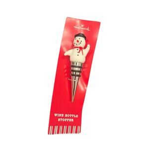 NEW Hallmark Wine Bottle Stopper Snowman Holidays Christmas Gift Wine Lover
